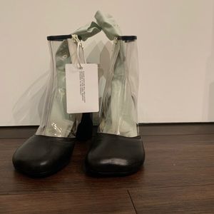 MM6 transparent ankle boots